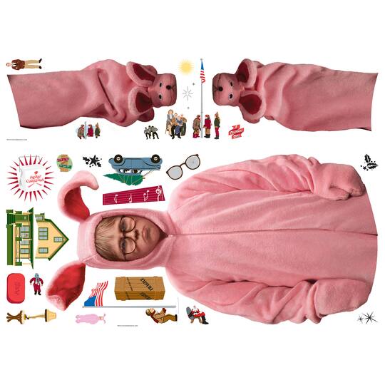 RoomMates A Christmas Story Bunny Suit Ralphie Giant Wall Decal Set